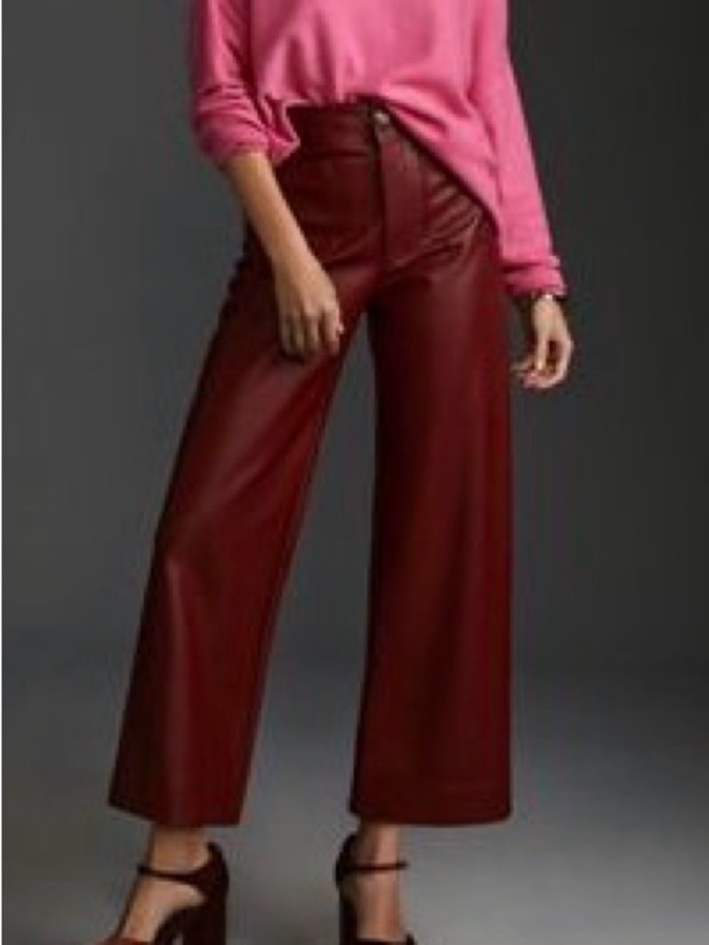 The Colette Cropped Wide-Leg Trousers
by MAEVE Vegan Leather Edition